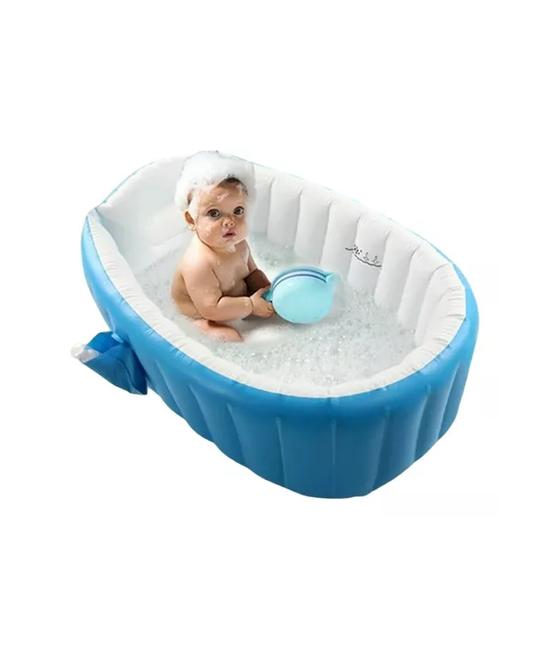 BAÑERA INFLABLE PORTÁTIL TINA PARA BEBÉS, COLOR AZUL - 2
