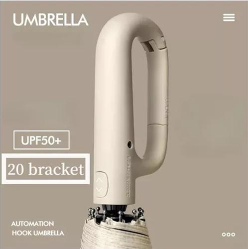 PARAGUAS AUTOMÁTICO ANTIVENDAVAL HUESOS COLGABLE BEIGE - 3