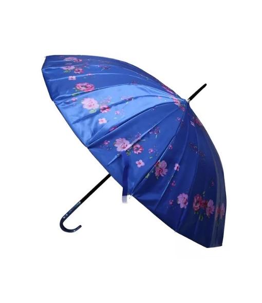 PARAGUAS PLEGABLE VARILLAS AUTOMÁTICO AZUL - 1
