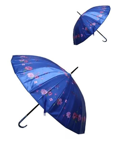 PARAGUAS PLEGABLE VARILLAS AUTOMÁTICO AZUL - 2