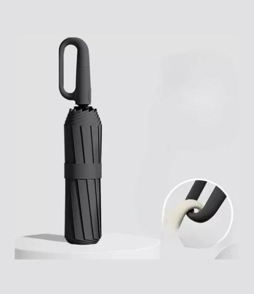 PARAGUAS AUTOMÁTICO ANTIVENDAVAL HUESOS COLGABLE NEGRO - 3