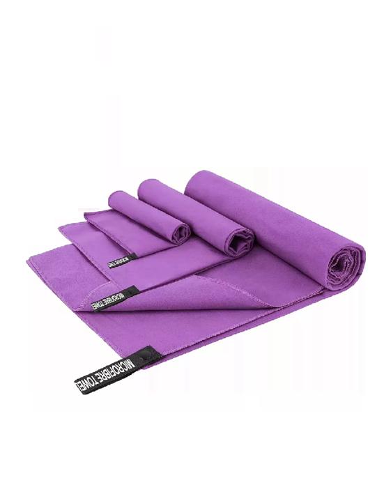 TOALLA BAÑO VIAJE MICROFIBRA SECADO RÁPIDO, PCS VIOLETA - 1