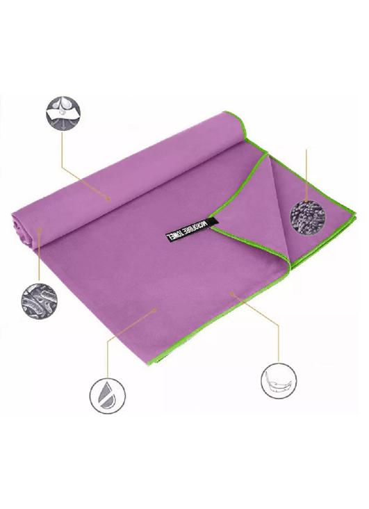 TOALLA BAÑO VIAJE MICROFIBRA SECADO RÁPIDO, PCS VIOLETA - 4