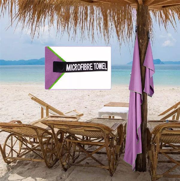 TOALLA BAÑO VIAJE MICROFIBRA SECADO RÁPIDO, PCS VIOLETA - 6