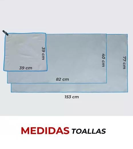 TOALLA MICROFIBRA FITNICS SECADO RAPIDO ESTUCHE VIAJE COLOR - 6