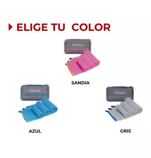 TOALLA MICROFIBRA FITNICS SECADO RAPIDO ESTUCHE VIAJE COLOR - 7