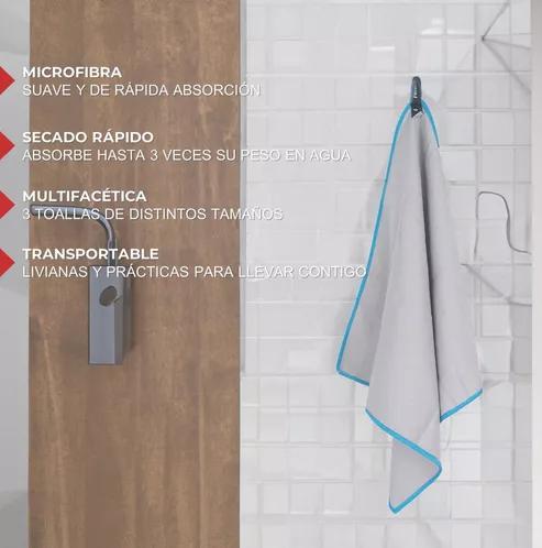 TOALLA MICROFIBRA FITNICS SECADO RAPIDO ESTUCHE VIAJE COLOR - 8