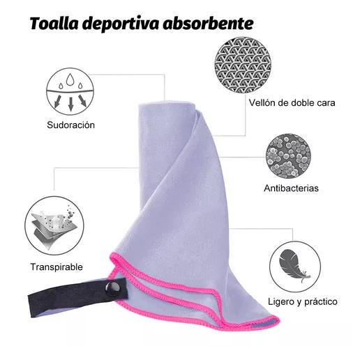 TOALLA BAÑO VIAJE MICROFIBRA SECADO RÁPIDO, PCS NEGRO - 2