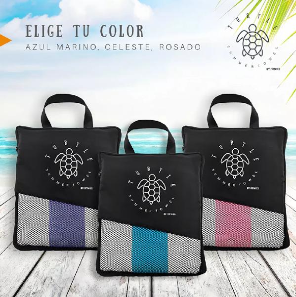 TOALLA MICROFIBRA FITNICS XL SECADO RÁPIDO ESTUCHE CELESTE - 5