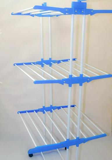 TENDEDERO ROPA COLGADOR PLEGABLE 3 NIVELES, COLOR AZUL - 6