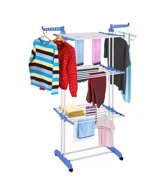 TENDEDERO PLEGABLE DE ROPA RETRÁCTIL RACK PORTÁTIL, COLOR MULTICOLOR - 4