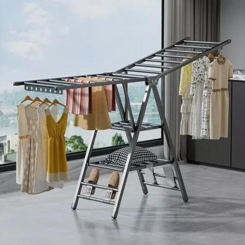 TENDEDERO PLEGABLE ACERO INOXIDABLE 170 CM, COLOR PLATEADO - 4