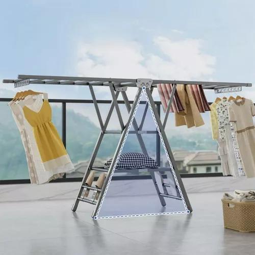 TENDEDERO PLEGABLE ACERO INOXIDABLE 170 CM, COLOR PLATEADO - 8