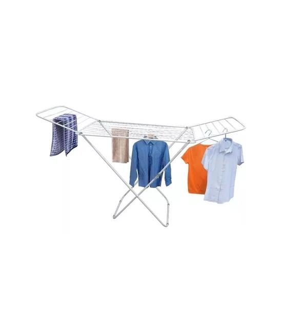 TENDEDERO COLGADOR EXTENSIBLE ORGANIZADOR PLEGABLE 1.80M, COLOR BLANCO - 2