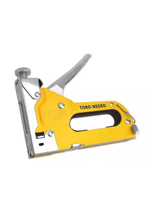 ENGRAPADORA TORO NEGRA, CORCHETERA MANUAL PARA TAPICERÍA + 600 GRAPAS, COLOR NEGRO - 1