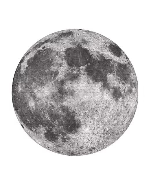 ROMPECABEZAS REDONDO LUNA PCS JUGUETE EDUCATIVO GRIS - 1