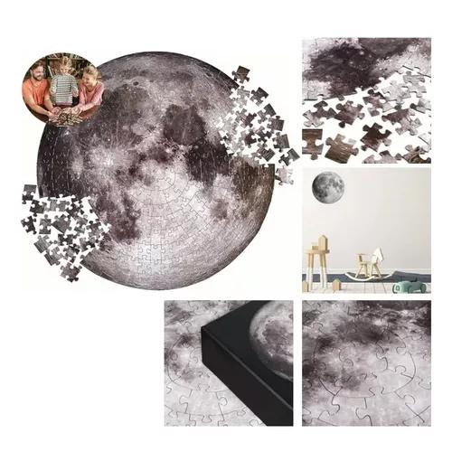 ROMPECABEZAS REDONDO LUNA PCS JUGUETE EDUCATIVO GRIS - 6