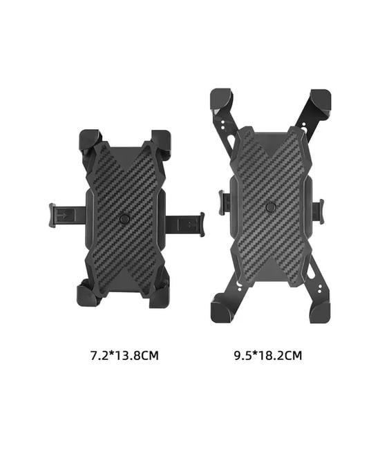 SOPORTE CELULAR MOTO SCOOTER, AGARRE DEL ESPEJO, REGULABLE, COLOR NEGRO - 3