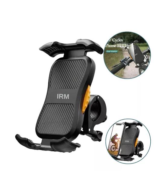 SOPORTE DE TELÉFONO CELULAR PARA BICICLETA/MOTO, 360º AJUSTABLE, COLOR NEGRO - 1