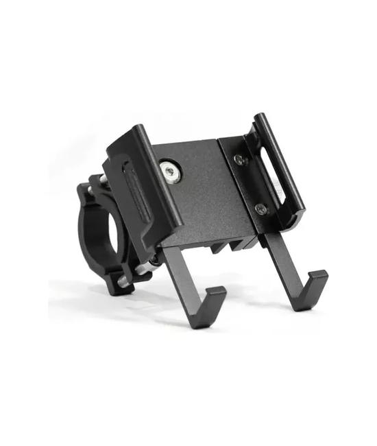 PORTA SMARTPHONE CELULAR METÁLICO PARA MOTO Y BICICLETA, COLOR NEGRO - 6