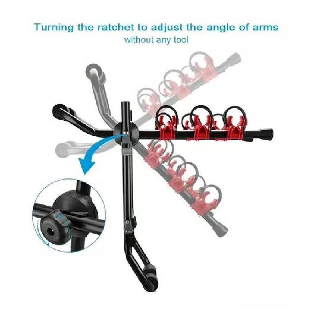 SOPORTE PORTA BICICLETAS PARA AUTO CAPACIDAD 3 BICICLETAS - 4