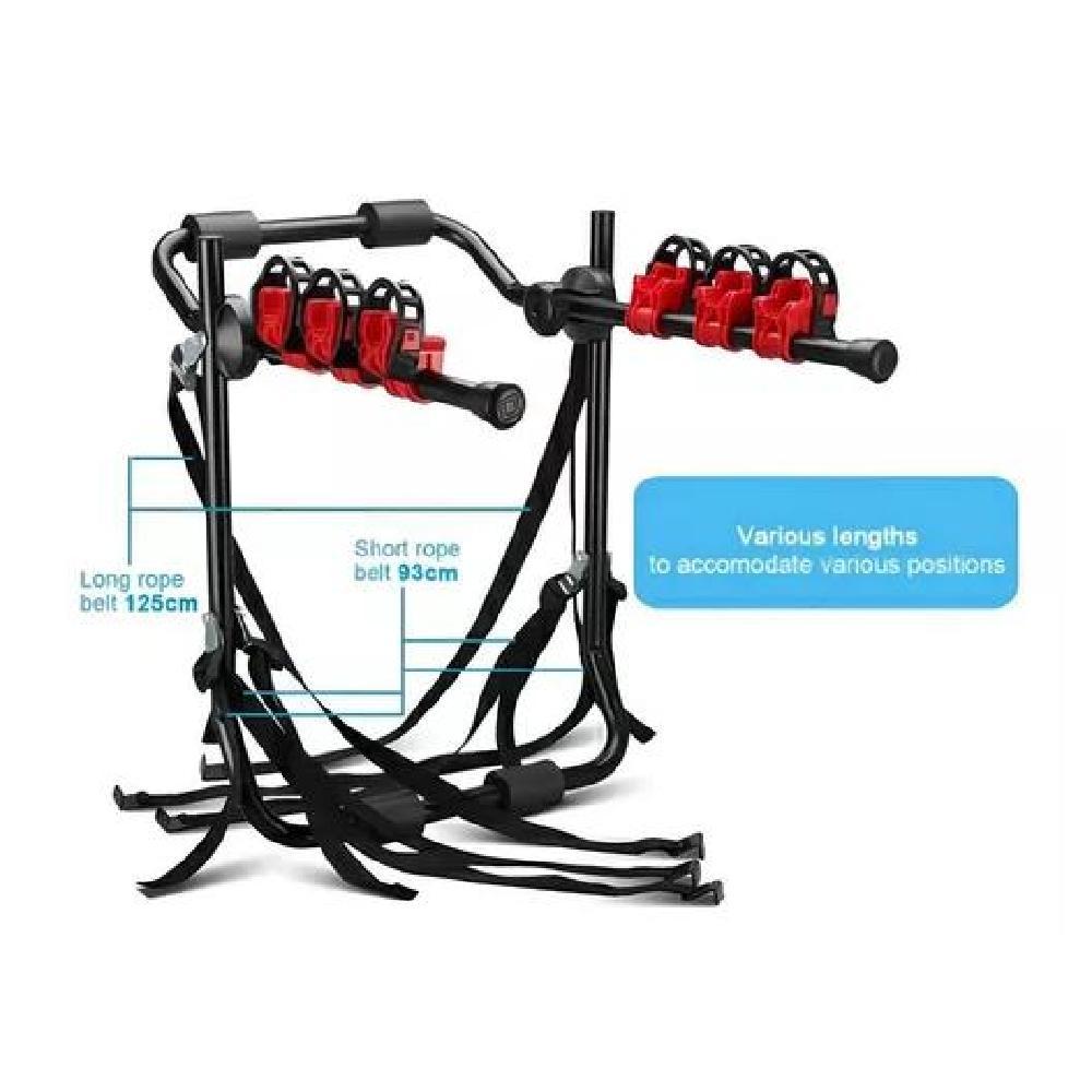 SOPORTE PORTA BICICLETAS PARA AUTO CAPACIDAD 3 BICICLETAS - 5