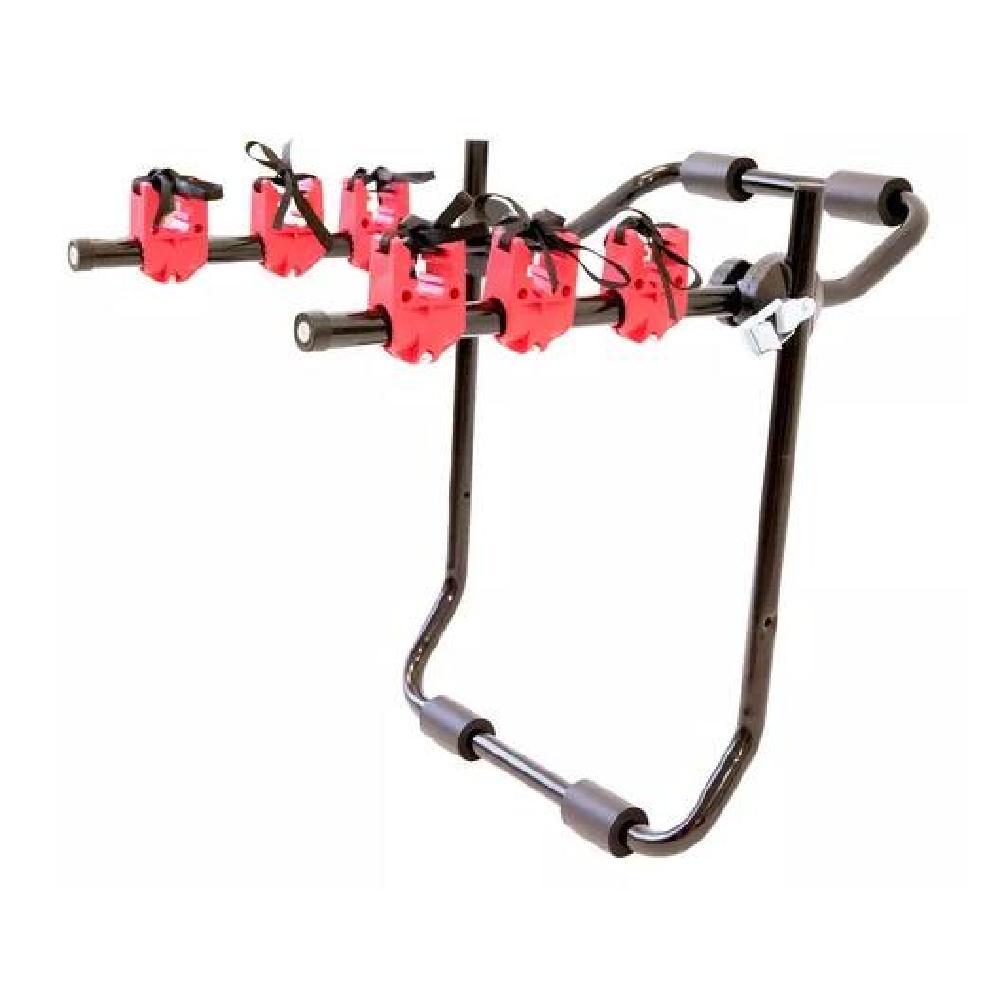 PORTA BICICLETAS PARA AUTO BAUL REFORZADO 3 BICICLETAS COLOR NEGRO - 1