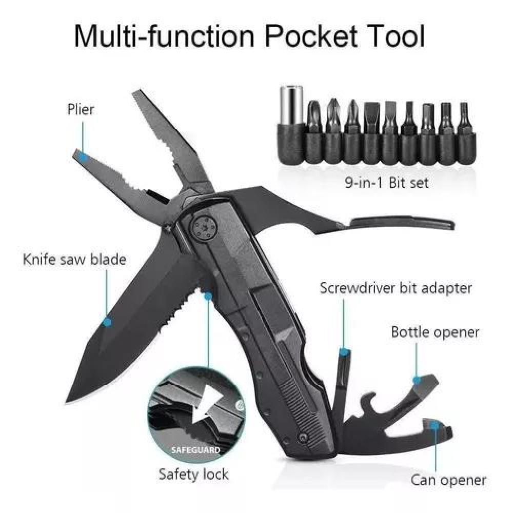 NAVAJA TACTICA CUCHILLO TACTICO MILITAR ALILICATE 16EN1 BLCK - 5