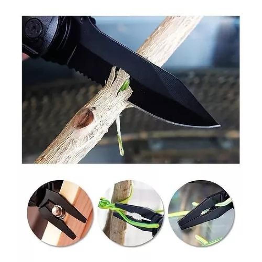 NAVAJA TACTICA CUCHILLO TACTICO MILITAR ALILICATE 16EN1 BLCK - 7