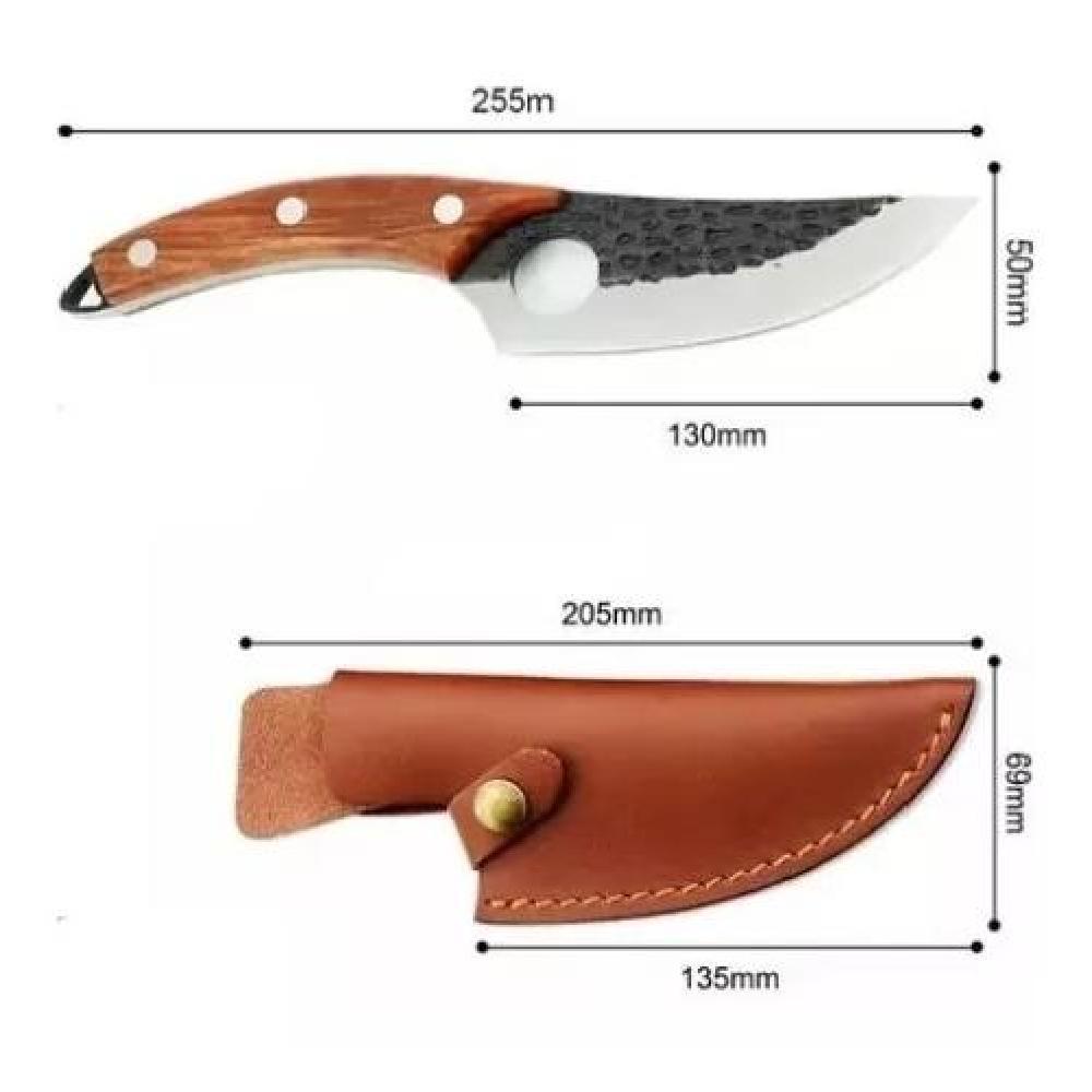 CUCHILLO TÁCTICO DE CAZA CARNICERO FORJADO A MANO - 6
