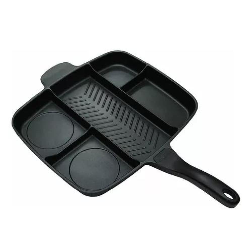 SARTÉN MULTIUSO 5 EN 1 ANTI ADHERENTE HORNO COCINA COLOR NEGRO - 1