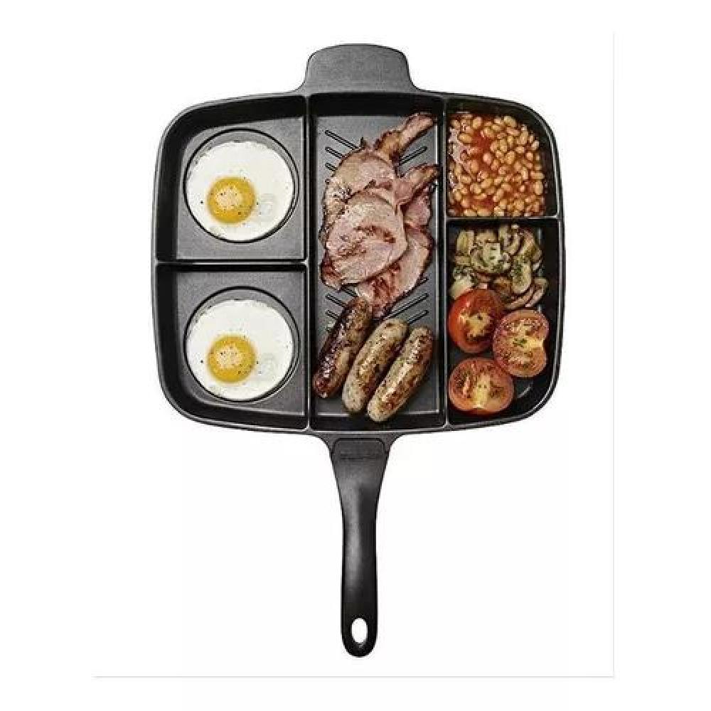 SARTÉN MULTIUSO 5 EN 1 ANTI ADHERENTE HORNO COCINA - 4