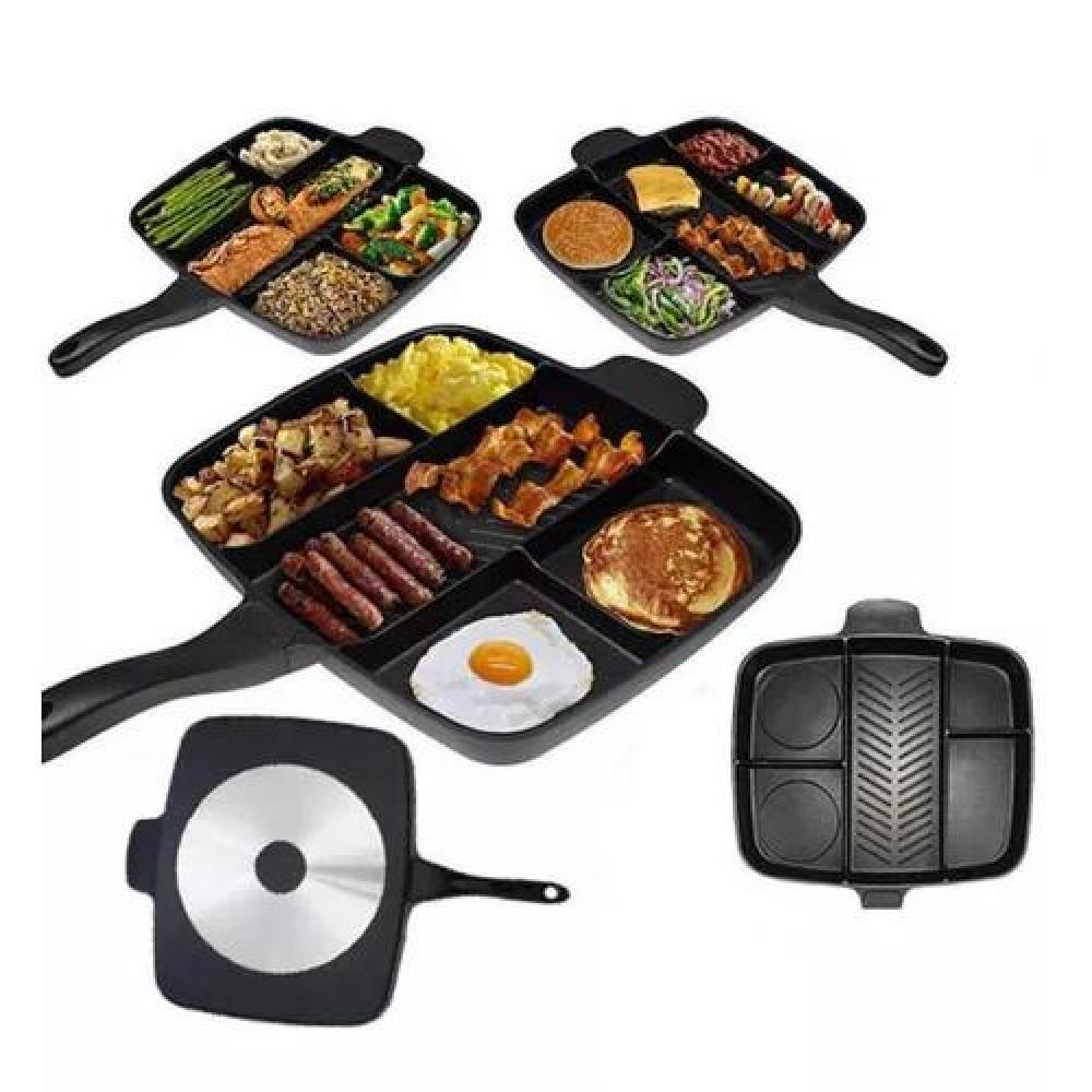 SARTÉN MULTIUSO 5 EN 1 ANTI ADHERENTE HORNO COCINA - 5