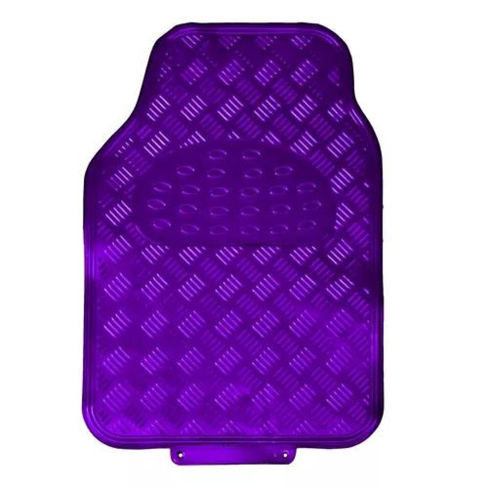 ALFOMBRA CUBRE PISO METÁLICO PARA MUJER, SET DE 4 PIEZAS, AUTO TUNING, COLOR VIOLETA - 2