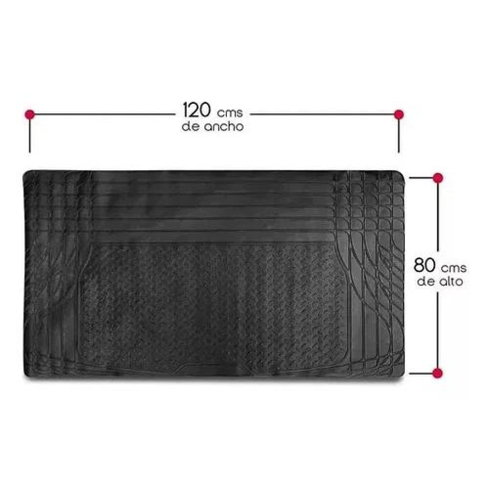 ALFOMBRA CUBRE MALETERO DE GOMA PARA AUTOS Y SUV, UNIVERSAL, COLOR NEGRO - 2