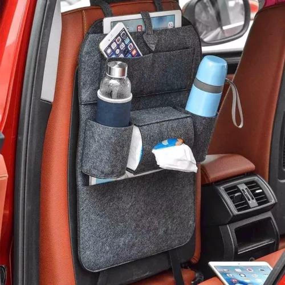 ORGANIZADOR BOLSO PARA ASIENTO DE AUTO, COLOR NEGRO - 5