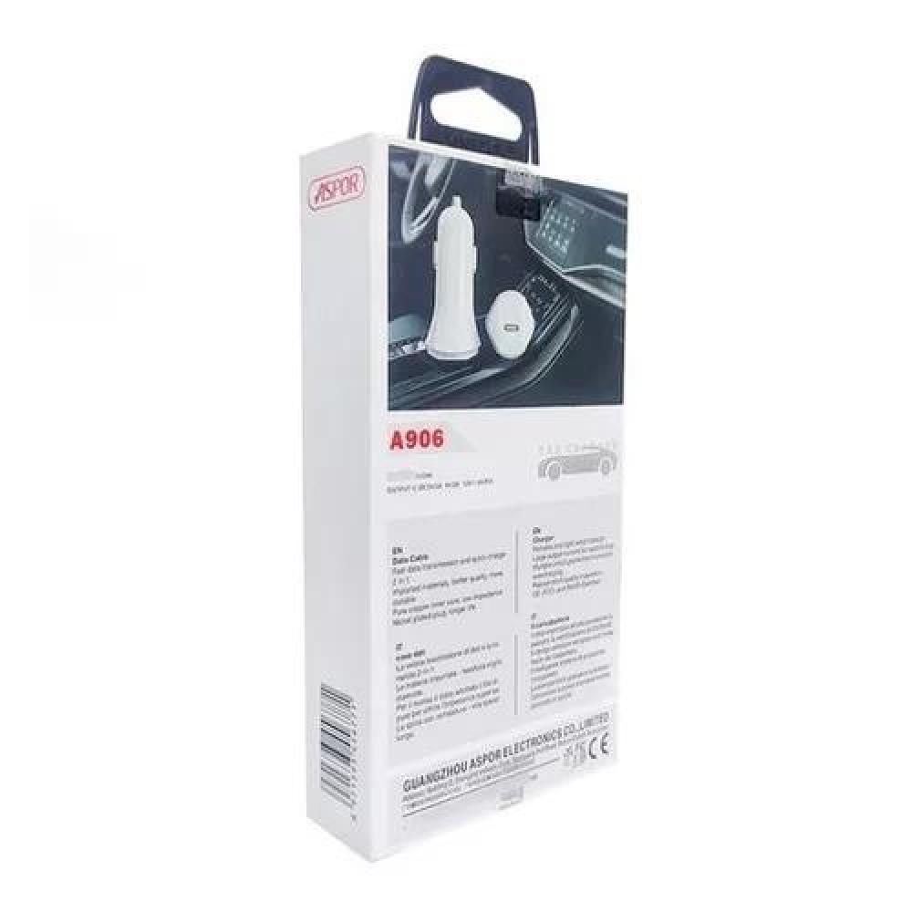 CARGADOR AUTO CARGA RÁPIDA 18W Y CABLE USB-C 3.0A BLANCO - 4