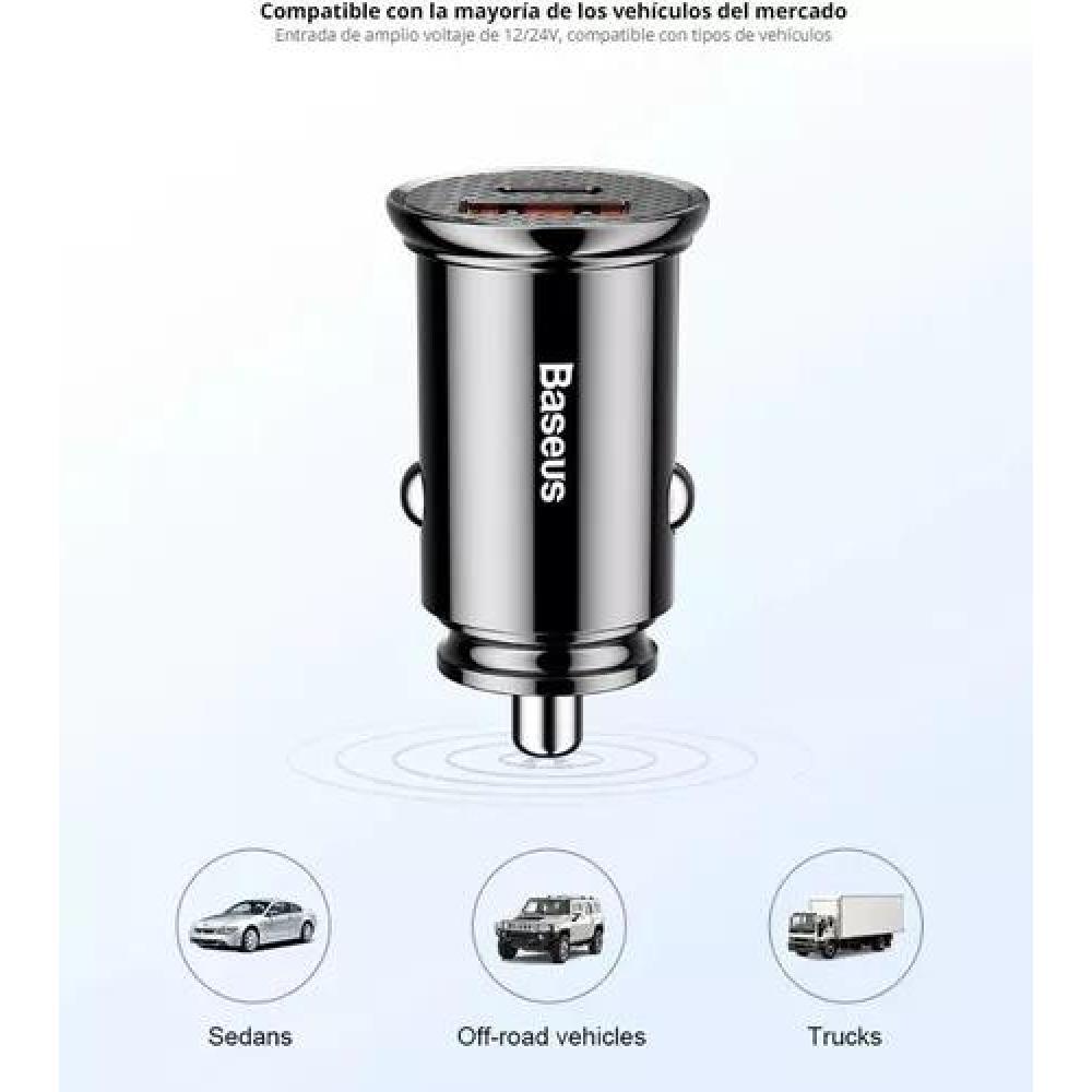 CARGADOR USB AUTO 30W - 3
