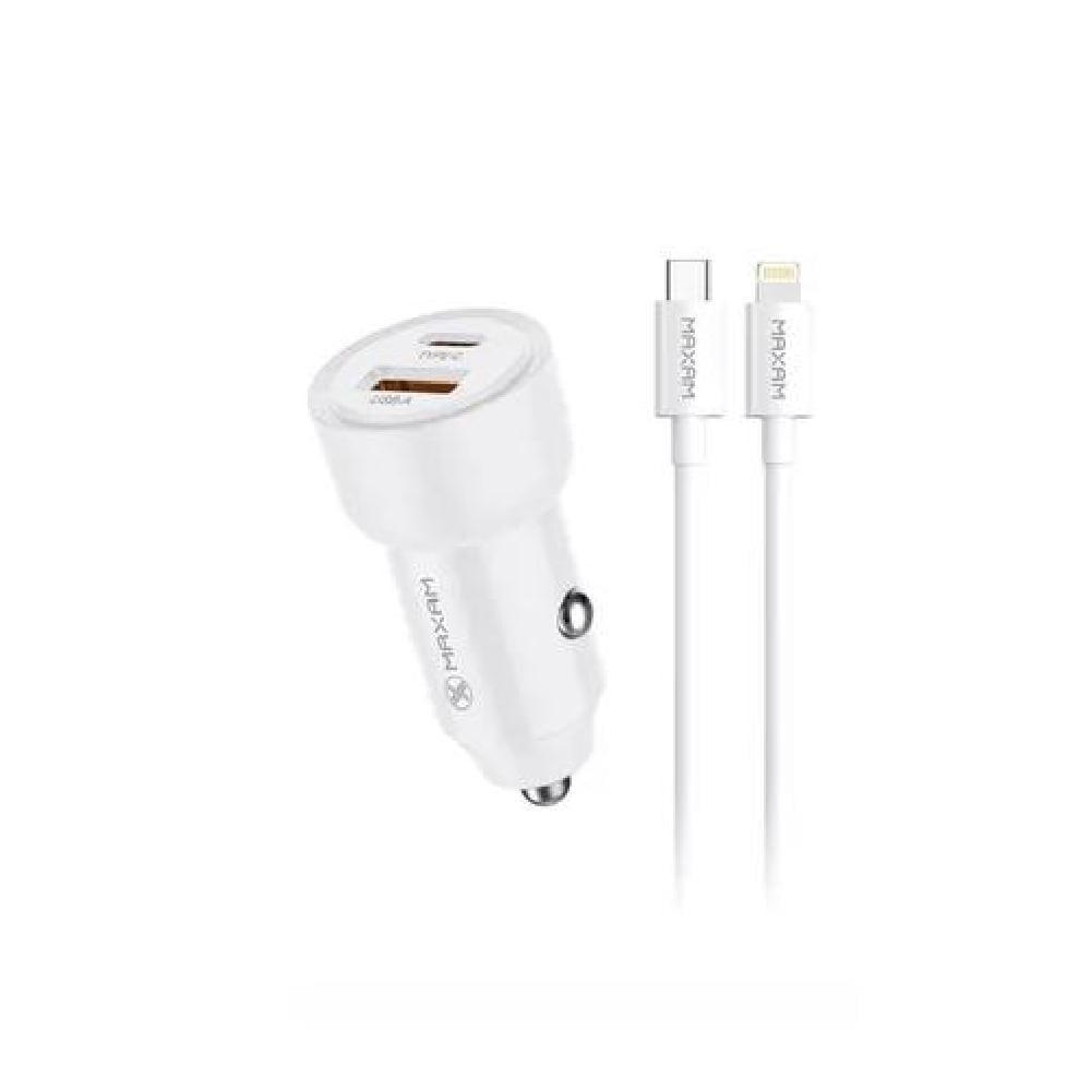 CARGADOR AUTO 60W CARGA RÁPIDA DUAL USB Y TIPO C PARA IPHONE - 1