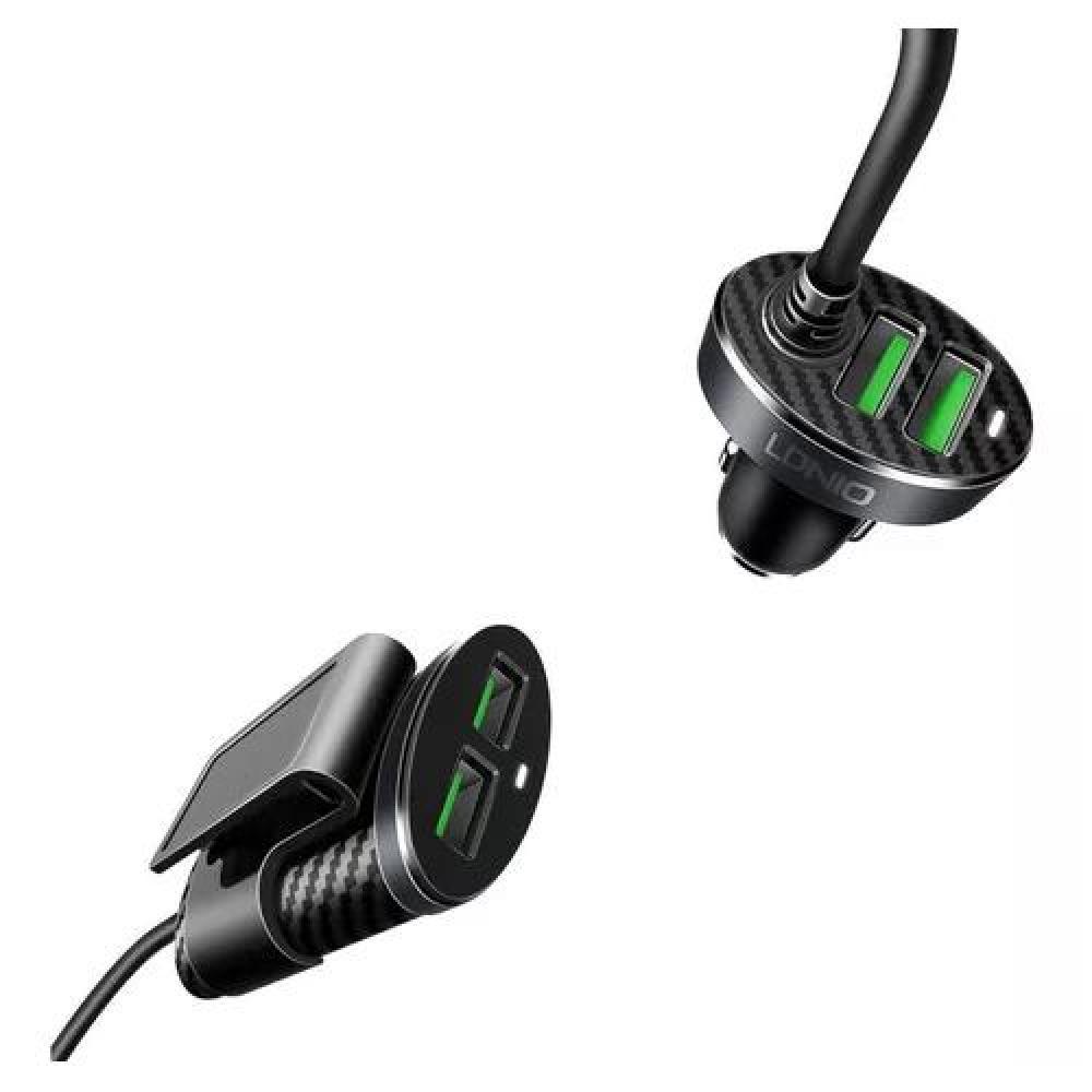 CARGADOR USB AUTO CON ALARGADOR 4 PUERTOS 1 METRO - 4