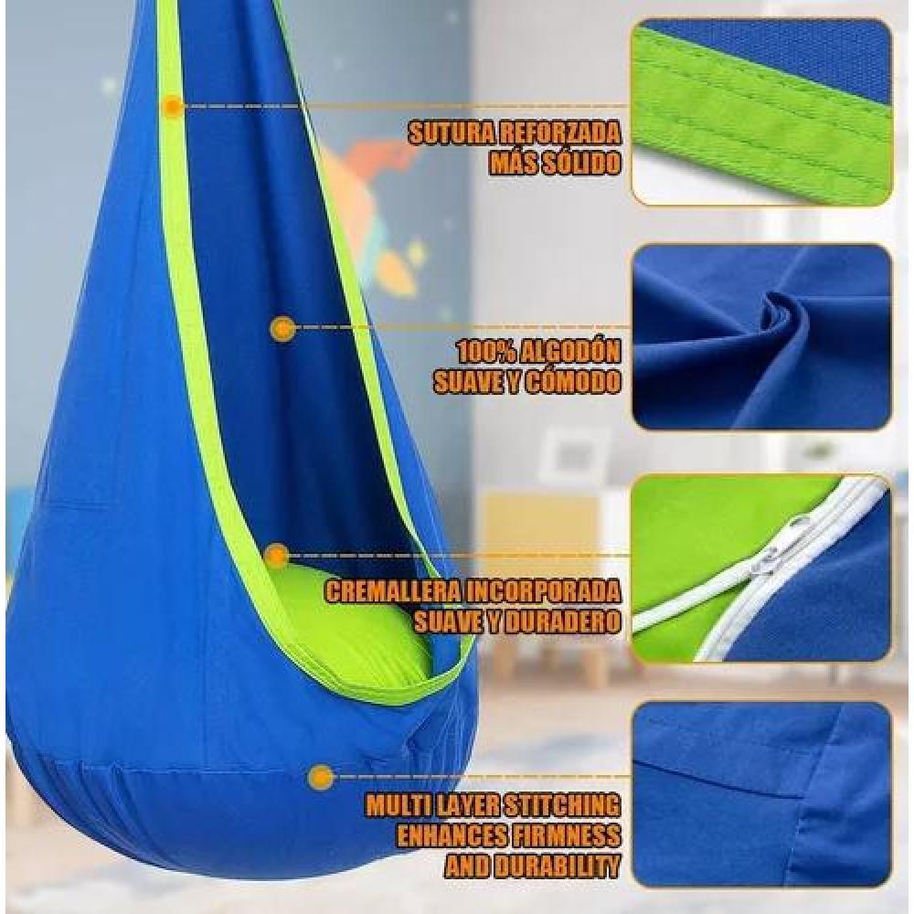 COLUMPIO ELÁSTICO SENSORIAL HAMACA NIÑOS INTERIOR Y EXTERIOR - 4