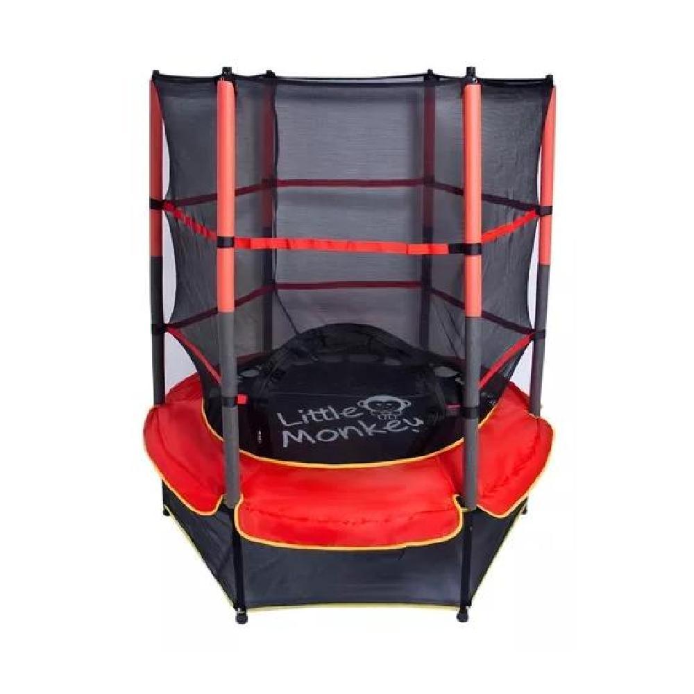 CAMA ELÁSTICA 1.4 M NIÑOS MALLA PROTECTORA COBERTOR NEGRO - 3