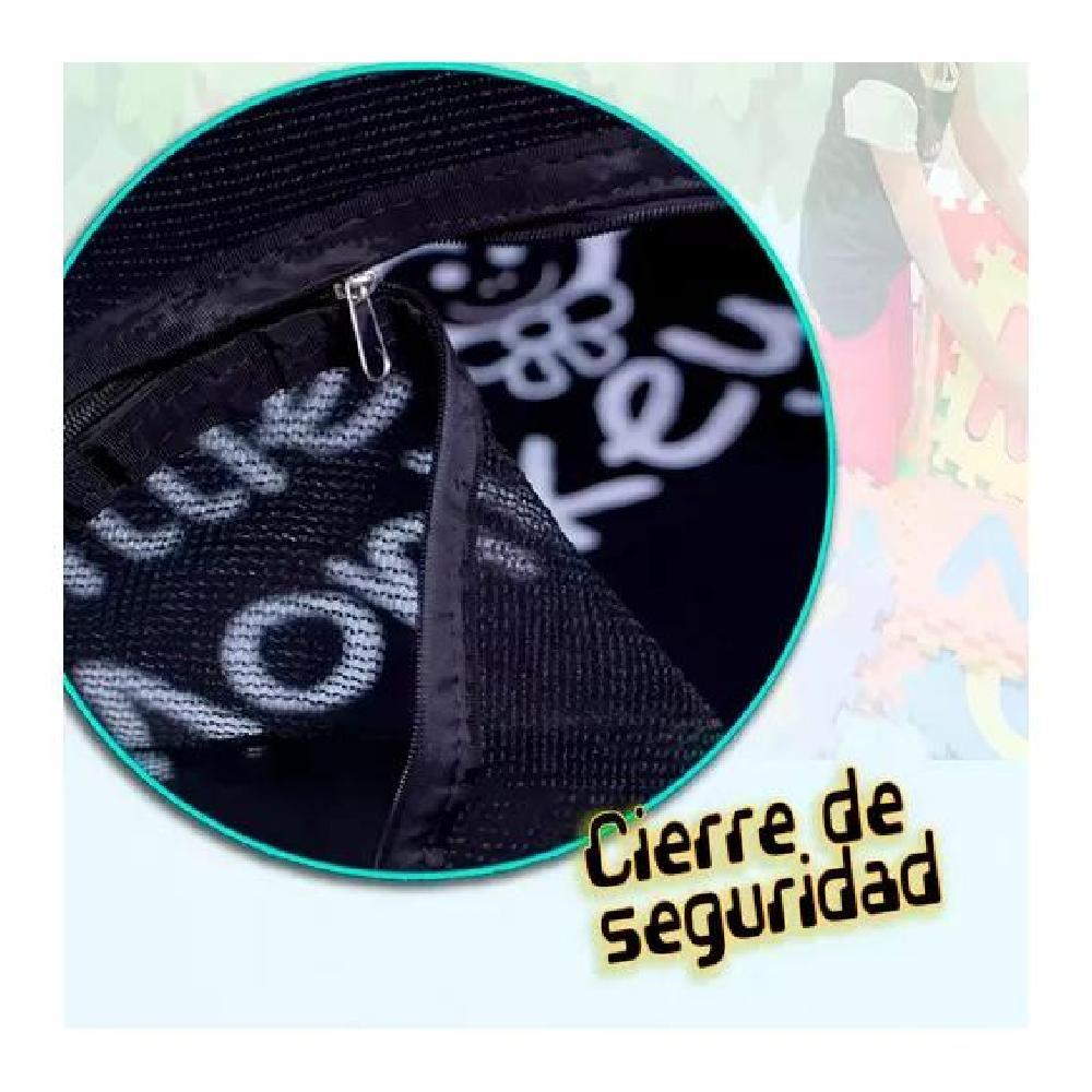CAMA ELÁSTICA 1.4 M NIÑOS MALLA PROTECTORA COBERTOR NEGRO - 6