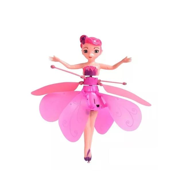 MUÑECA MÁGICA HADA VOLADORA RECARGABLE CON SENSOR ROSADA - 1