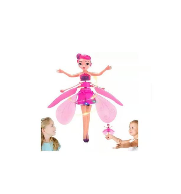 MUÑECA MÁGICA HADA VOLADORA RECARGABLE CON SENSOR ROSADA - 2