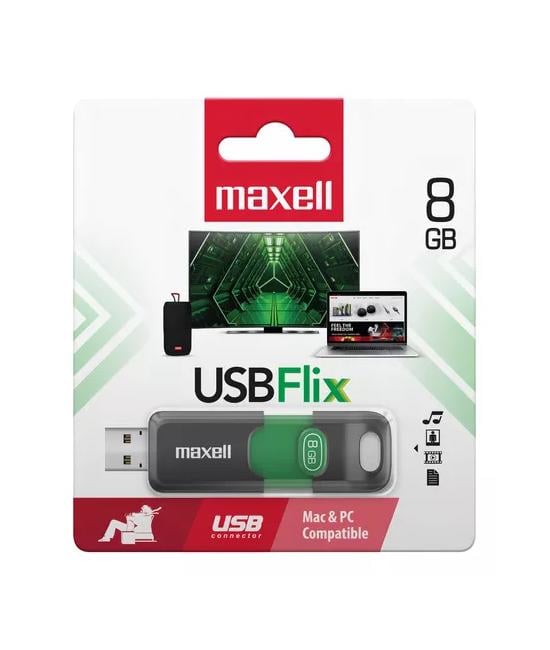 PACK DE 3 PENDRIVES MAXELL FLIX 8GB 2.0, VERDE, DISEÑO FLIX - 1
