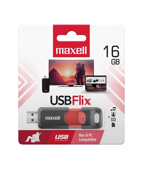 PACK DE 3 PENDRIVES MAXELL FLIX 16GB 2.0, ROJO - 1