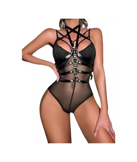 ARNÉS CUERPO COMPLETO TIPO CUERO SEXY, SEXUAL, IDEAL TIPO C - 2