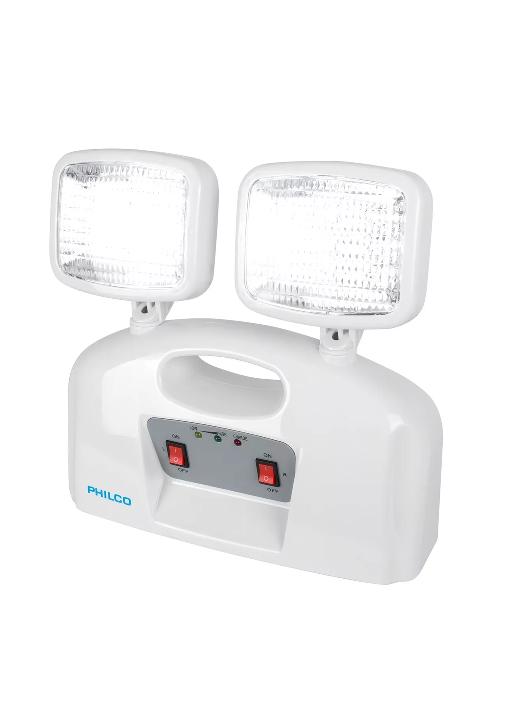 LÁMPARA DE EMERGENCIA LED, 2 FOCOS PHILCO CERTIFICADO, EN COLOR BLANCO - 2