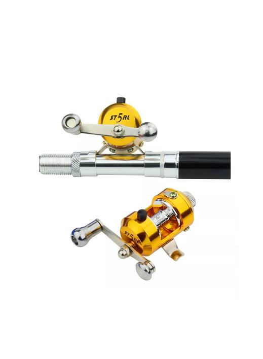 KIT DE CAÑA DE PESCAR TELESCÓPICAS MINI FORMA DE BOLÍGRAFO, EN COLOR NEGRO - 5